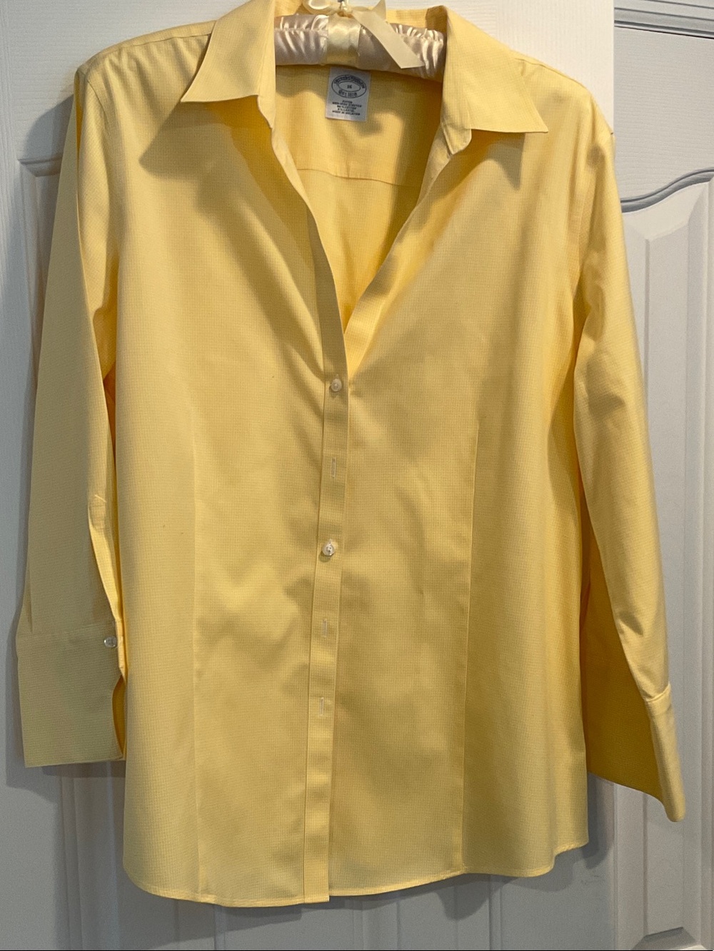 Brooks Brothers Pale Yellow Women's Button-Down Shirt